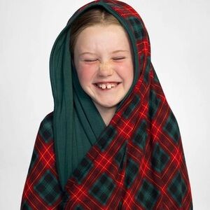 Little Sleepies Christmas Tartan Plaid Cloud Blanket